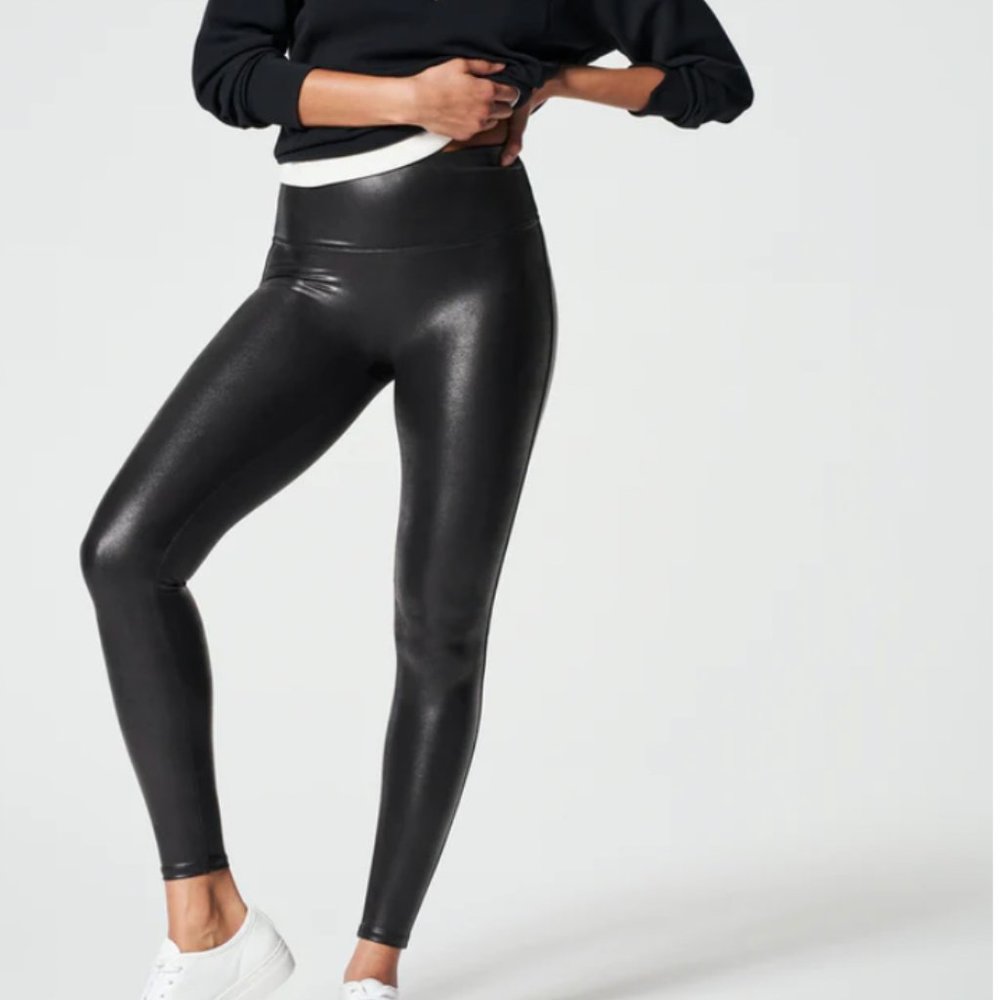 Spanx Black Faux Leather Leggings